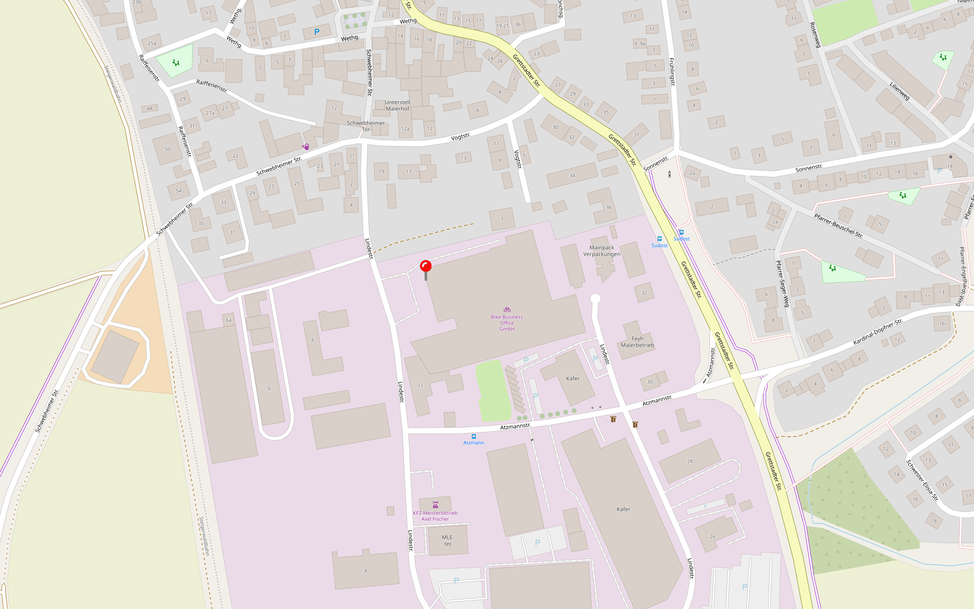 Lageplan: Orange Key e. K., Lindestraße 7, 97469 Gochsheim (OpenStreetMap)